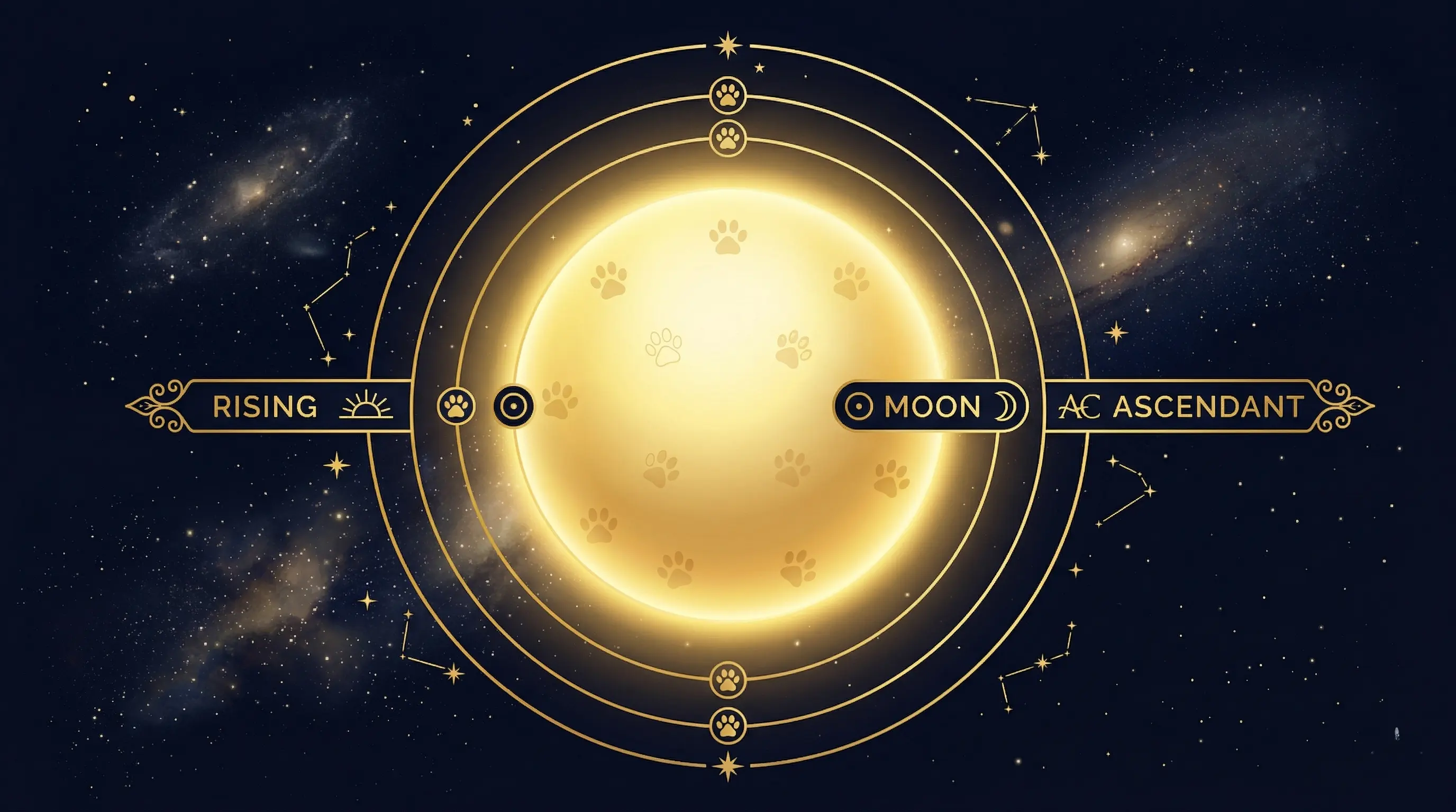 Pet birth chart with cosmic elements — find your pet's zodiac sign with Aetris