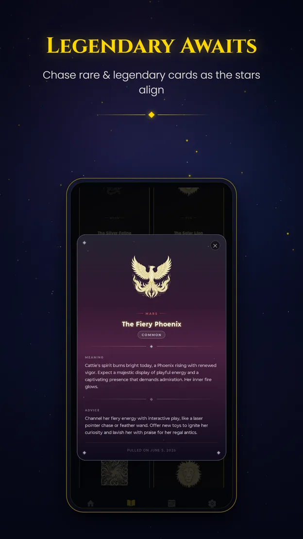 Aetris app — Legendary Awaits: chase rare and legendary cards as the stars align