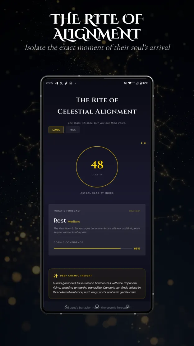 Aetris app - Align Their Cosmic Bond Synastry 93%